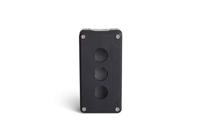 P Series Plastic 3 Holes EMPTY Black-Grey Control Box